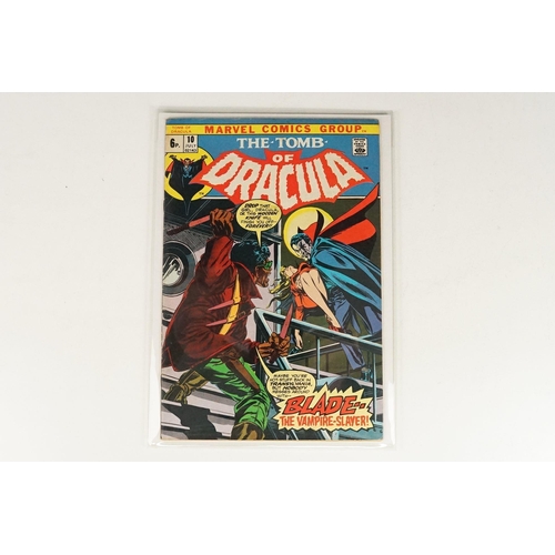 387 - Comics - Marvel Tomb of Dracula comic #1 Night of the Vampire, US version, plus 8 x Tomb of Dracula ... 