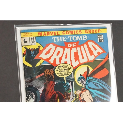 387 - Comics - Marvel Tomb of Dracula comic #1 Night of the Vampire, US version, plus 8 x Tomb of Dracula ... 