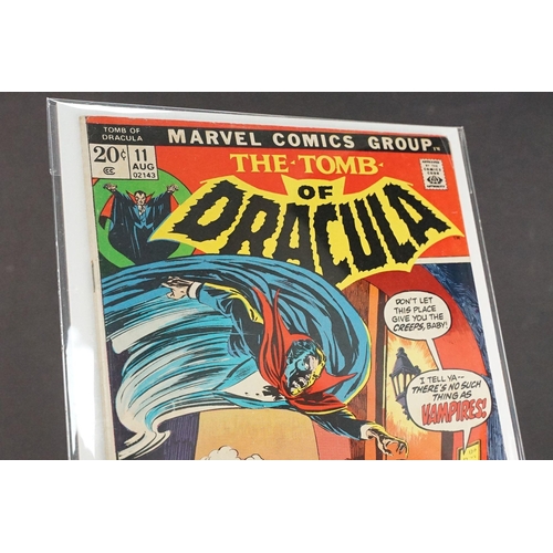 387 - Comics - Marvel Tomb of Dracula comic #1 Night of the Vampire, US version, plus 8 x Tomb of Dracula ... 