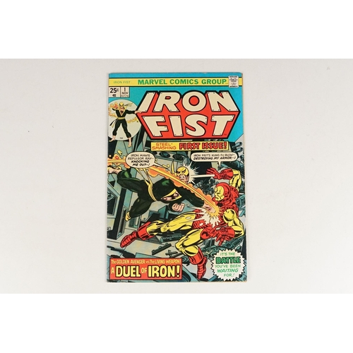 388 - Comics - Two Marvel Iron Fist comics to include Iron Fist issue #1 US version, faint crease to cover... 