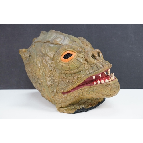 2 - Star Wars - Bossk mask signed by Alan Harris from The Empire Strikes Back film, showing some wear