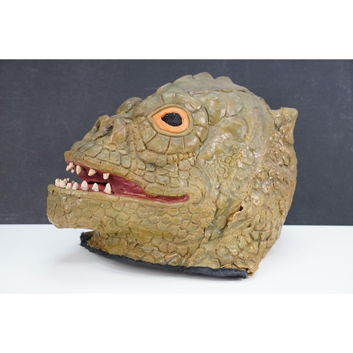 2 - Star Wars - Bossk mask signed by Alan Harris from The Empire Strikes Back film, showing some wear