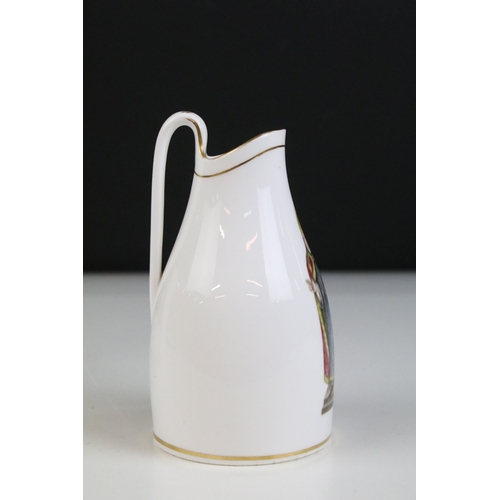 10 - Winchester College interest - 19th century jug and vase, each with an image of William of Wykeham, p... 