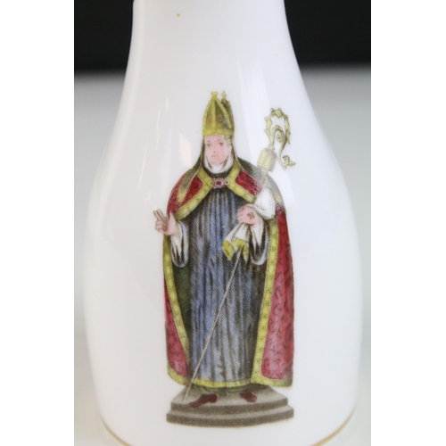 10 - Winchester College interest - 19th century jug and vase, each with an image of William of Wykeham, p... 