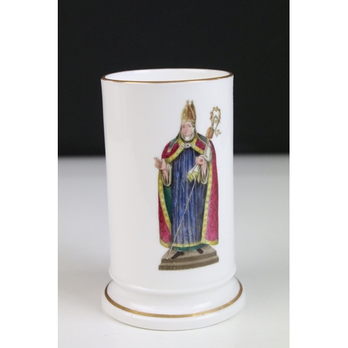 10 - Winchester College interest - 19th century jug and vase, each with an image of William of Wykeham, p... 