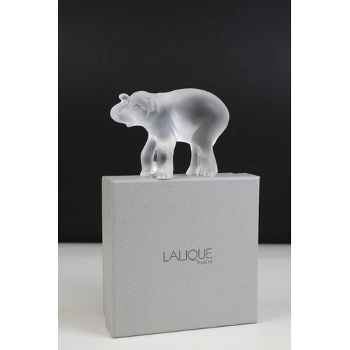 12 - Lalique 'Timora' Elephant calf figurine, H 8cm