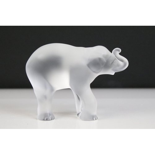 12 - Lalique 'Timora' Elephant calf figurine, H 8cm