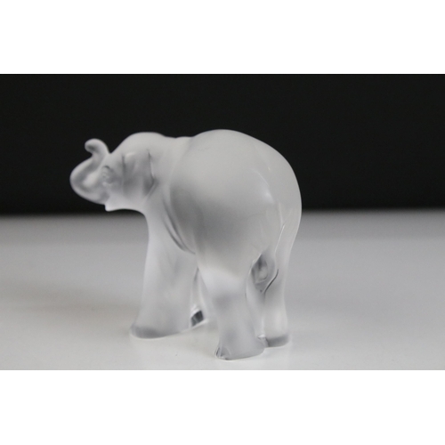 12 - Lalique 'Timora' Elephant calf figurine, H 8cm