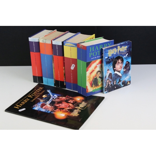 148 - Collection of Harry potter books, each marked first edition to include, Half Blood prince, Order of ... 