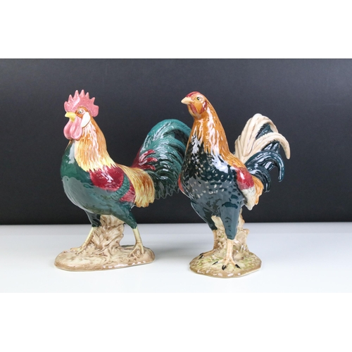 3 - Beswick Leghorn Cockerel model 1892, H 24cm together with Beswick Gamecock model 2059, H 24cm