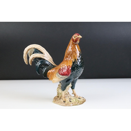 3 - Beswick Leghorn Cockerel model 1892, H 24cm together with Beswick Gamecock model 2059, H 24cm