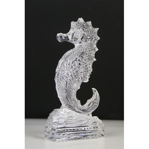 6 - Waterford crystal seahorse, H 17.5cm