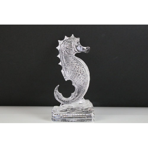 6 - Waterford crystal seahorse, H 17.5cm