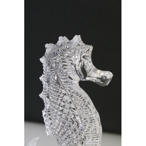 6 - Waterford crystal seahorse, H 17.5cm