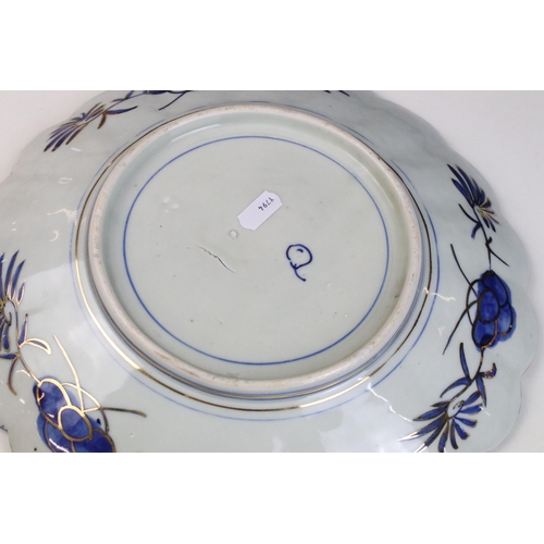 40 - Collection of plates to include a late 19th century Imari enamelled and gilded charger plate, diamet... 