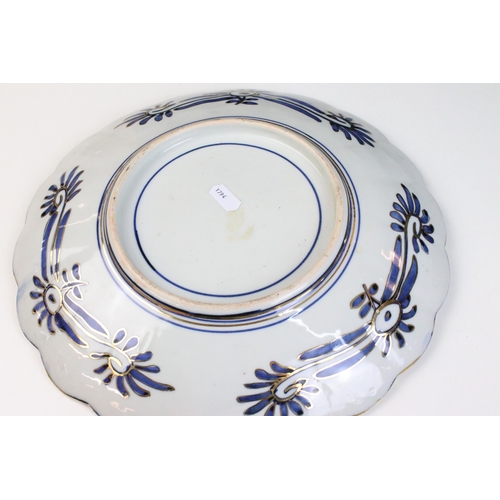 40 - Collection of plates to include a late 19th century Imari enamelled and gilded charger plate, diamet... 