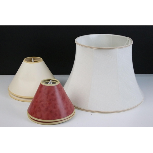 56 - Selection of table lamps to include pair of Ralph Lauren Chinoiserie red and white floral rectangula... 