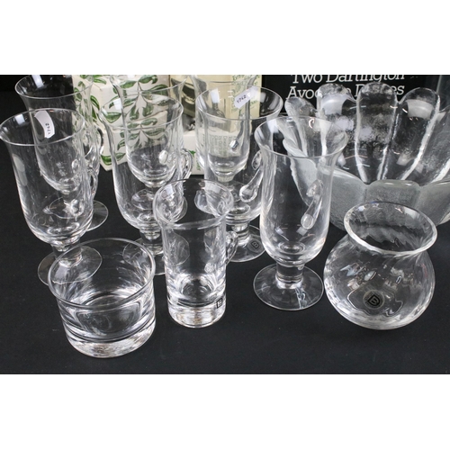 62 - Dartington crystal collection to include six avocado dishes, seven Irish coffee glasses, eight Frank... 