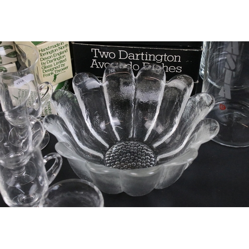 62 - Dartington crystal collection to include six avocado dishes, seven Irish coffee glasses, eight Frank... 