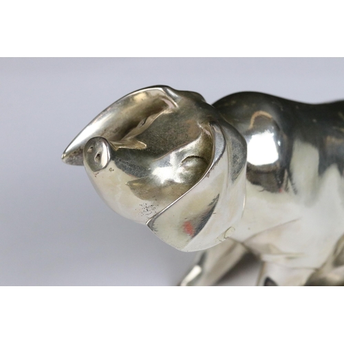 93 - A silver filled pig ornament.