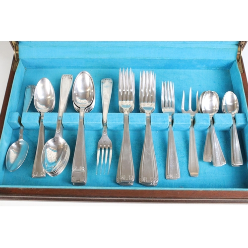 219 - Two canteens and a collection of boxed silver plate cutlery