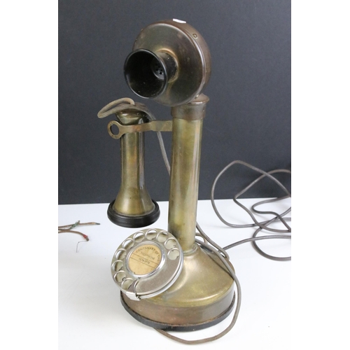 236 - Two telephones to include a Siemens Brothers London and a candlestick dial example