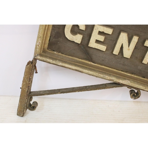 199 - 20th century GWR Gentleman's train station convenience double sided sign, possibly from Temple Meads... 