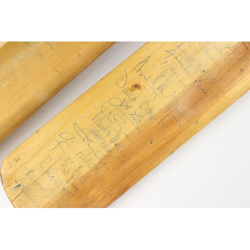 237 - Three late 20th century signed cricket bats, to include Leicester, Sussex and Somerset team signatur... 