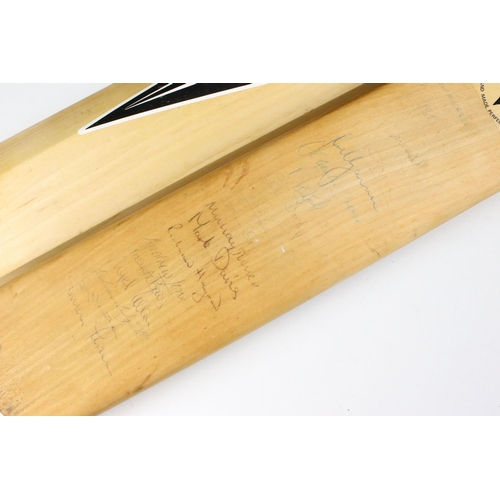 237 - Three late 20th century signed cricket bats, to include Leicester, Sussex and Somerset team signatur... 