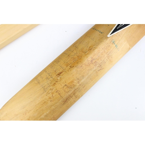 237 - Three late 20th century signed cricket bats, to include Leicester, Sussex and Somerset team signatur... 