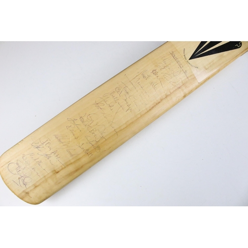 237 - Three late 20th century signed cricket bats, to include Leicester, Sussex and Somerset team signatur... 