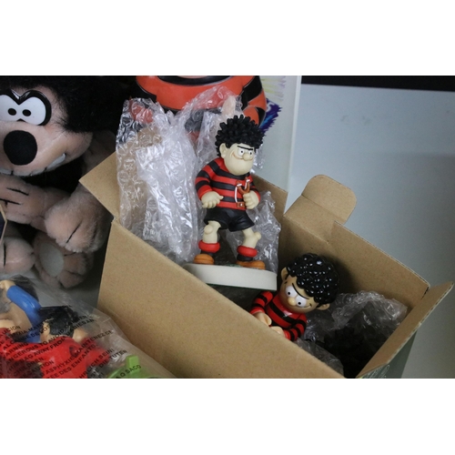 239 - Collection of Beano Dennis the Menace and Gnasher memorabilia to include plush toys, Robert Harropp ... 