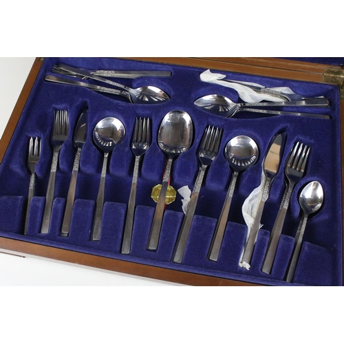 244 - Cutlery canteen complete with flower daisy pattern cutlery by Viners of Sheffield