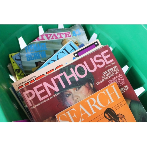 294 - Collection of vintage 1970s and 1980s assorted erotic magazines to include Penthouse, Search, Fiesta... 