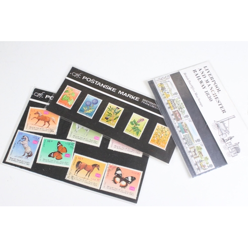 297 - Collection of assorted stamps and first day covers to include fourteen presentation pack stamps, loo... 