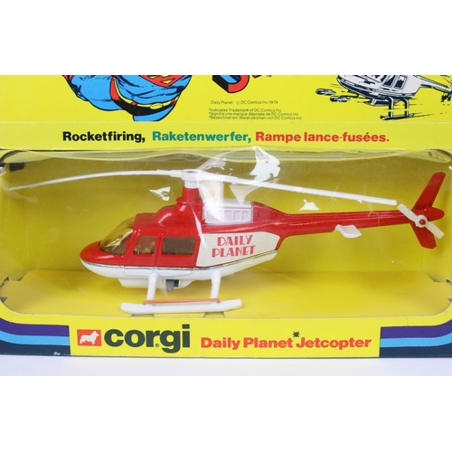 59 - Boxed Corgi 929 Superman Daily Planet Jetcopter diecast model, diecast ex, box vg with a split to bo... 