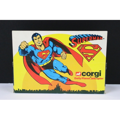 59 - Boxed Corgi 929 Superman Daily Planet Jetcopter diecast model, diecast ex, box vg with a split to bo... 