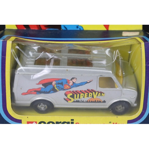 60 - Boxed Corgi 435 Superman Van diecast model, diecast vg with some paint chips, decals vg, box gd with... 