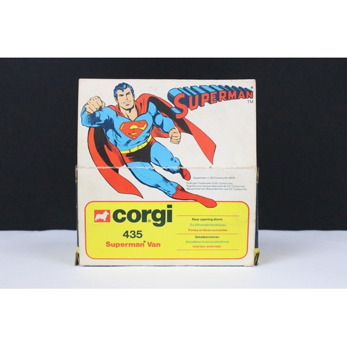 60 - Boxed Corgi 435 Superman Van diecast model, diecast vg with some paint chips, decals vg, box gd with... 