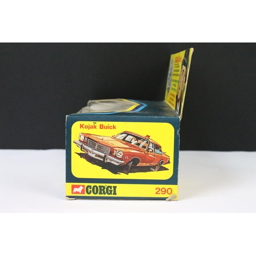 64 - Boxed Corgi 290 Kojak Buick diecast model complete with figure, diecast ex, box vg