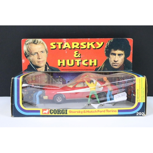 66 - Boxed Corgi 292 Starsky & Hutch Ford Torino diecast model complete with 3 x figures, diecast ex, box... 