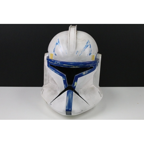 106 - Star Wars - Full Size replica Star Wars Captain Rex Clone Trooper helmet, scratch built model, with ... 