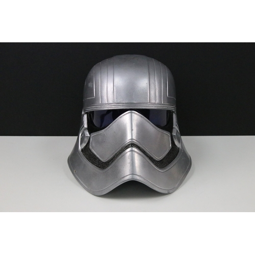 110 - Star Wars - Full Size replica Star Wars Captain Phasma helmet, scratch built model, with 
blue plast... 