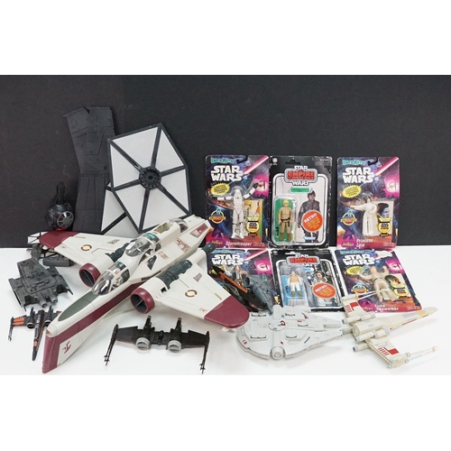 503 - Star Wars - Collection of 90s onwards Star Wars figures and vehicles featuring 4 x Justoys Bend-Ems ... 