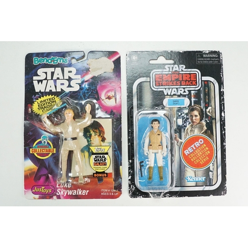 503 - Star Wars - Collection of 90s onwards Star Wars figures and vehicles featuring 4 x Justoys Bend-Ems ... 