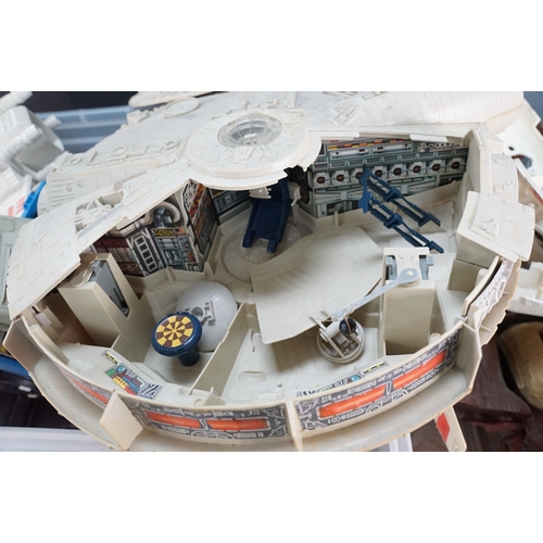 507 - Star Wars - Collection of original Star Wars vehicles in varying states of completion featuring Mill... 