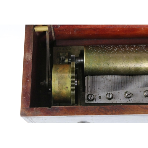 185A - Piano - forte mandoline 4 air Langdorff music box. Working and plays well