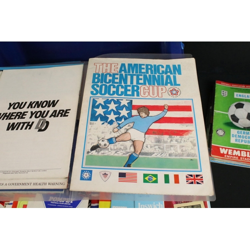 300 - Collection of football programmes dating from the 1960s and 1970s to include various Wembley stadium... 