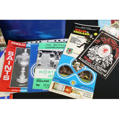 300 - Collection of football programmes dating from the 1960s and 1970s to include various Wembley stadium... 