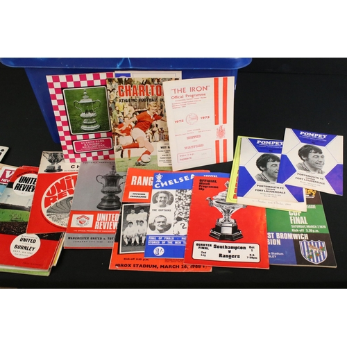 300 - Collection of football programmes dating from the 1960s and 1970s to include various Wembley stadium... 